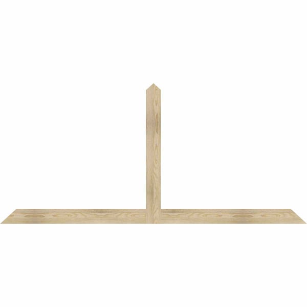 Ekena Millwork Portland Rough Sawn Timber Gable Bracket, Douglas Fir, 84"W x 38"H x 2"D x 4"F, 11/12 Pitch GBW084X38X0204POR00RDF - main